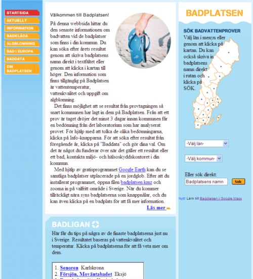 Badestellen in Schweden