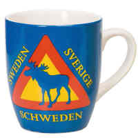 Becher mit Elch-Schild