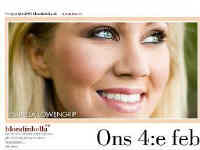 Blondinbella, Screenshot ihrer Website