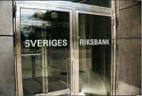 Haupteingang der Riksbank, Stockholm (Bild: Riksbanken) Haupteingang der Riksbank, Stockholm