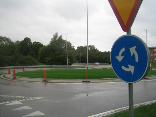 Kreisverkehr in Schweden