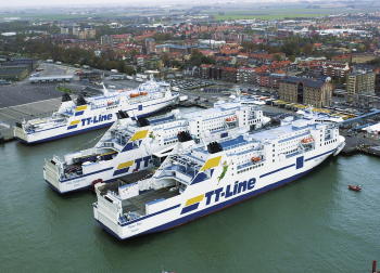 TT-Line Flotte in Trelleborg
