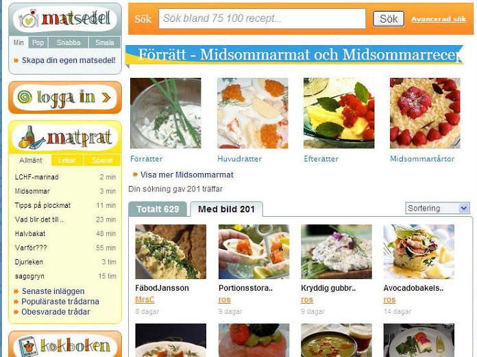 Internet-Tipp: 3.809 schwedische Rezepte für Mittsommer