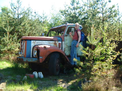 Lastwagen im Wald