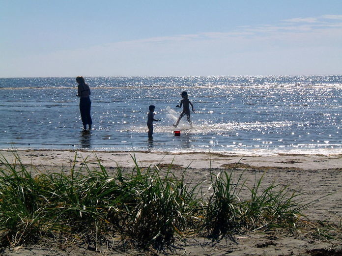 Der Strand von Björkängs Camping
