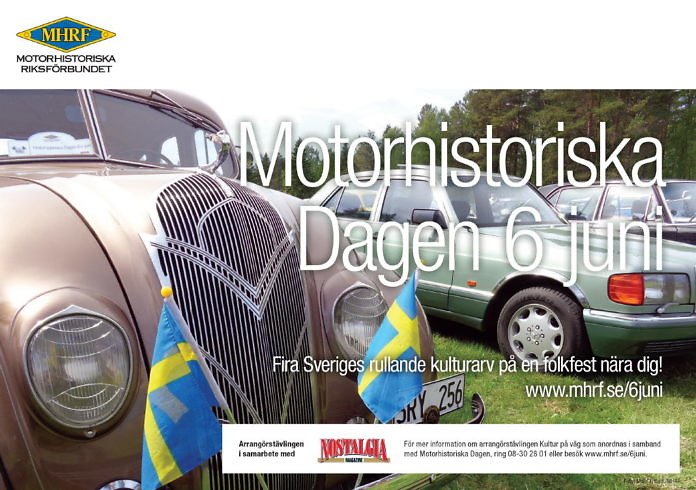 Motorhistorischer Tag am Nationalfeiertag 6. Juni in ganz Schweden