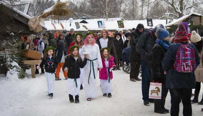 Lucia in Schweden, am 13. Dezember